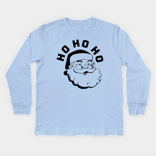 SANTA - HO HO HO - Black version Kids Long Sleeve T-Shirt